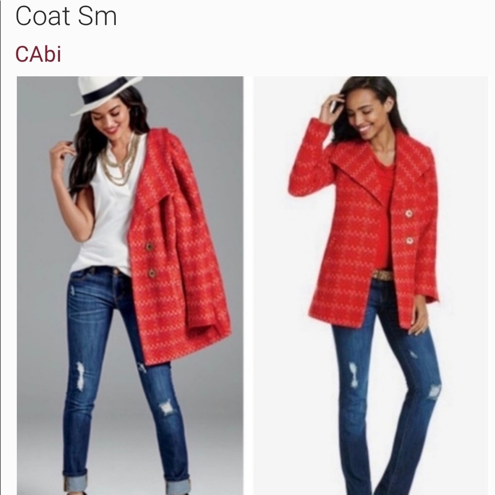 Cabi Sloan Wool Blend Tweed Coat 3031 Size Medium